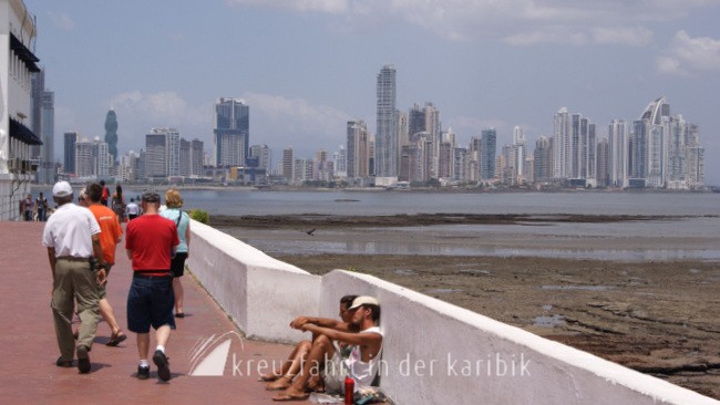 Blick auf das Finanzviertel von Panama City