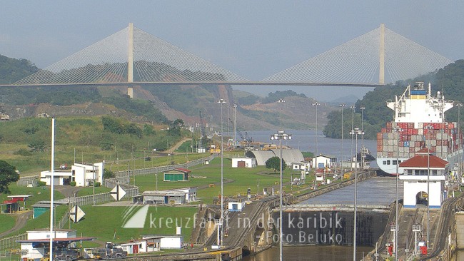 Pedro Miguel-Schleuse und die Centennial Bridge